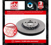 2x Brake Discs Pair Vented Front 319.8mm 44022 Febi Set 8R0615301 8R0615301C New