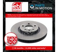 2x Brake Discs Pair Vented Front 319.8mm 44022 Febi Set 8R0615301 8R0615301C New