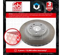 2x Brake Discs Pair Vented fits AUDI A4 B8 1.8 Front 07 to 15 314mm Set Febi New