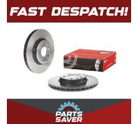 2x Brake Discs Pair Vented fits AUDI A5 2.7D Front 07 to 12 314mm Set Brembo New