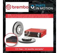 2x Brake Discs Pair Vented fits AUDI A5 2.7D Front 11 to 12 320mm Set Brembo New