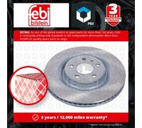 2x Brake Discs Pair Vented fits AUDI S5 Rear 3.0 4.2 3.0D 2007 on 330mm Set Febi