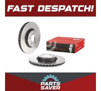2x Brake Discs Pair Vented fits AUDI A6 C8 2.0D Front 2018 on 318mm Set Brembo