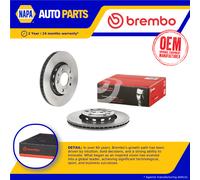 2x Brake Discs Pair Vented fits AUDI A8 D3 3.0 Rear 03 to 06 280mm Set Brembo