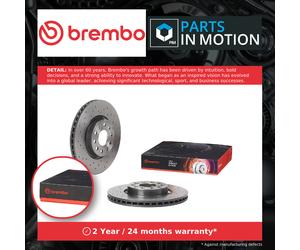 2x Brake Discs Pair Vented fits AUDI Q3 8U, F3B, F3N Front 1.4 1.5 2.0 2.0D Set