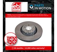 Febi Bilstein 107506 Brake Disc Single x1 Braking System Fits Audi