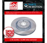 2x Brake Discs Pair Vented fits AUDI S5 Rear 3.0 4.2 3.0D 2007 on 330mm Set Febi