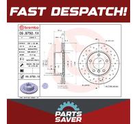 2x Brake Discs Pair Vented fits BMW 116 E81, E87 1.6 Front 04 to 11 284mm Set