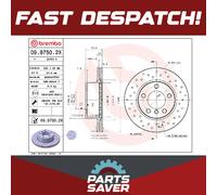 2x Brake Discs Pair Vented fits BMW 118 F20, F21 1.5 Front 2015 on B38B15A 284mm