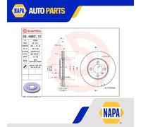 2x Brake Discs Pair Vented fits BMW 316 E30 1.6 Front 87 to 94 With ABS 260mm