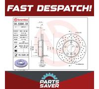 2x Brake Discs Pair Vented fits BMW 316 E46 1.6 Front 00 to 06 286mm Set Brembo