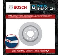 2x Brake Discs Pair Vented fits BMW 318 2.0 Rear 05 to 13 300mm Set Bosch New