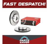 2x Brake Discs Pair Vented fits BMW 320 2.0 Front 2012 on 340mm Set Brembo New