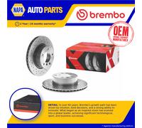 2x Brake Discs Pair Vented fits BMW 320 E90 2.0 Front 04 to 11 292mm Set Brembo
