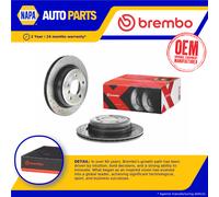 2x Brake Discs Pair Vented fits BMW 320D 2.0D Rear 04 to 13 300mm Set Brembo New
