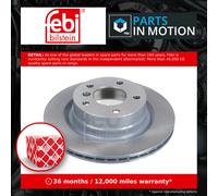 2x Brake Discs Pair Vented fits BMW 320D 2.0D Rear 04 to 18 300mm Set Febi New