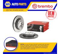 2x Brake Discs Pair Vented fits BMW 320D E46 2.0D Rear 01 to 05 294mm Set Brembo
