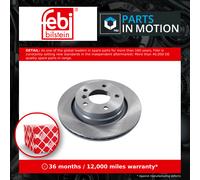 2x Brake Discs Pair Vented fits BMW 320D E46 2.0D Rear 01 to 05 294mm Set Febi