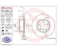 2x Brake Discs Pair Vented fits BMW 325 2.5 Front 04 to 11 300mm Set Brembo New