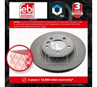 febi bilstein Pair of Brake Disc Rotor 12323 fits Front OE 34 11 1 164 539