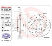 2x Brake Discs Pair Vented fits BMW 330 E46 3.0 Front 00 to 06 325mm Set Brembo