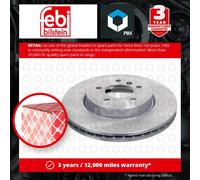 febi bilstein Pair of Brake Disc Rotor 43946 fits Front OE 34 10 1 166 071