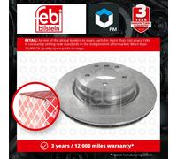 2x Brake Discs Pair Vented fits BMW 335D 3.0D Rear 06 to 13 336mm Set Febi New