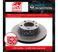 2x Brake Discs Pair Vented fits BMW 528 E28 2.8 Front 81 to 84 284mm Set Febi