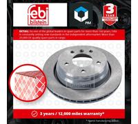 2x Brake Discs Pair Vented fits BMW 540 E39 4.4 Rear 96 to 03 298mm Set Febi New