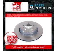Genuine Febi 5 Stud Rear Vented High Carbon Brake Discs - 104804