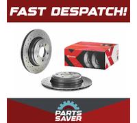 2x Brake Discs Pair Vented fits BMW 525D E60, E61 2.5D Rear 04 to 10 320mm Set