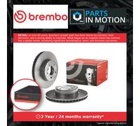2x Brake Discs Pair Vented fits BMW 528 E60 3.0 Front 07 to 09 N52B30A 324mm Set