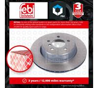 Genuine Febi 5 Stud Rear Vented High Carbon Brake Discs - 104804