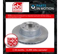 2x Brake Discs Pair Vented fits BMW 535 E34 3.4 Front 87 to 93 302mm Set Febi