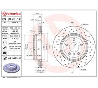 Brake Disc BMW 5 (E60) 520 i 09.9425.1X