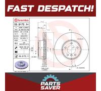 2x Brake Discs Pair Vented fits BMW 630 E63, E64 3.0 Front 04 to 10 324mm Set