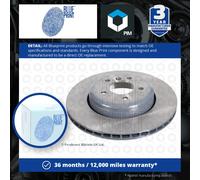 2x Brake Discs Pair Vented fits BMW 525 E60 3.0 Rear 07 to 10 N53B30A 345mm Set
