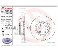 2x Brake Discs Pair Vented fits BMW 735 E38 3.5 Front 96 to 01 316mm Set Brembo