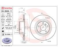 2x Brake Discs Pair Vented fits BMW X4 M40i F26 3.0 Rear 15 to 18 N55B30A 330mm