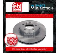 febi bilstein Pair of Brake Disc Rotor 12323 fits Front OE 34 11 1 164 539