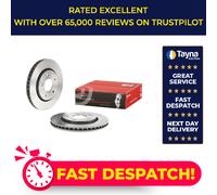 2x Brake Discs Pair Vented fits CHRYSLER VOYAGER Mk5 3.3 Front 2008 on EGV 302mm