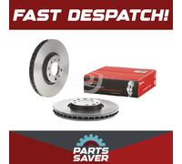 2x Brake Discs Pair Vented fits CITROEN BERLINGO MULTISPACE B9 1.2 Front 2016 on
