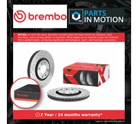 2x Brake Discs Pair Vented fits CITROEN C4 Front 2004 on With ESP DV6DTED 283mm