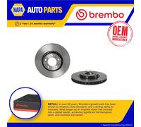 2x Brake Discs Pair Vented fits CITROEN C4 PICASSO Mk2 2.0D Front 2013 on 283mm