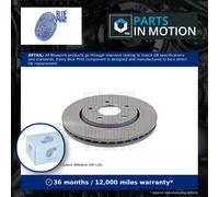2x Brake Discs Pair Vented fits CHRYSLER VOYAGER Mk5 2.8D Front 2007 on ENS Set