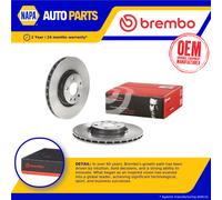 2x Brake Discs Pair Vented fits FIAT 500L 1.3D Front 2012 on 284mm Set Brembo