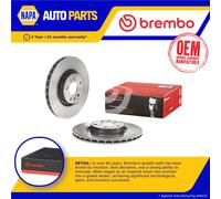 2x Brake Discs Pair Vented fits FIAT 500L 199LYB1B 1.4 Front 2012 on 843A1.000