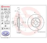 2x Brake Discs Pair Vented fits FIAT BRAVO Mk2 198AXA 1.4 Front 07 to 14 257mm