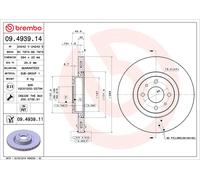 2x Brake Discs Pair Vented fits FIAT DOBLO 1.6 Front 2005 on 182B6.000 284mm Set