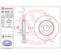 Brembo Front Brake Discs Vented 302mm Pair - 09.N124.11
